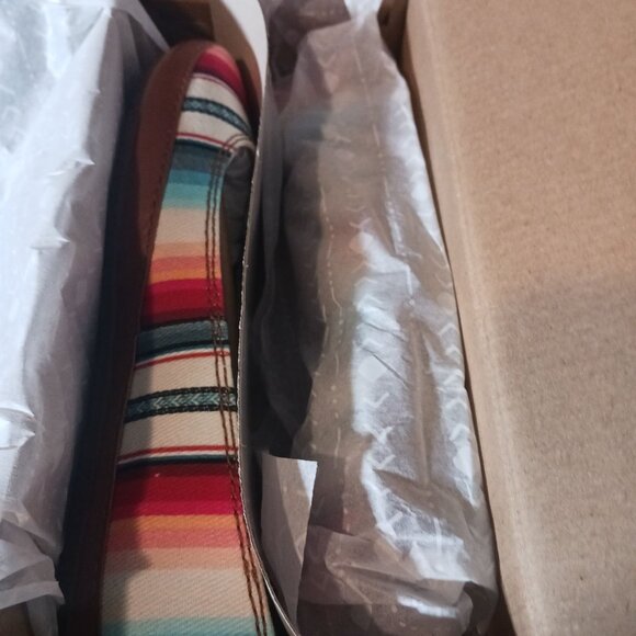 NEW Zodiac Dawn Padded Insole Slip-on Multicolored Striped Ballet Flats Size 6.5 - Picture 8 of 9